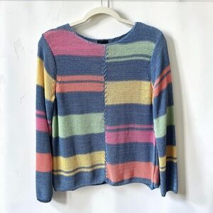 Vintage Sigrid Olsen Sport Sweater Women's Medium Open Knit Beach Coastal Preppy